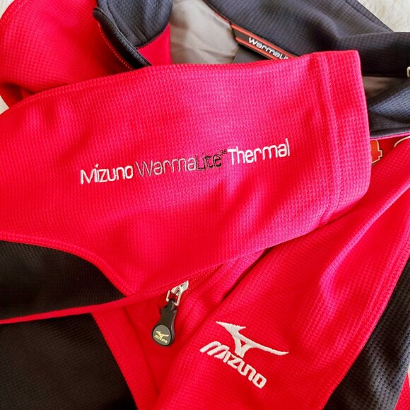 NWT Mizuno Warmalite Thermal 1/4 Zip Pullover Golf Top NWT Red Black Women's M - Picture 6 of 12